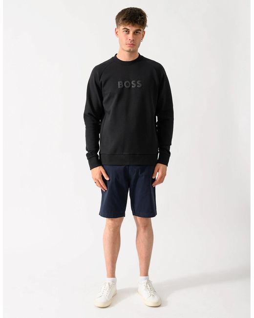 Boss Black Boss Salbo Crew Neck Sweatshirt With Tonal Logo for men