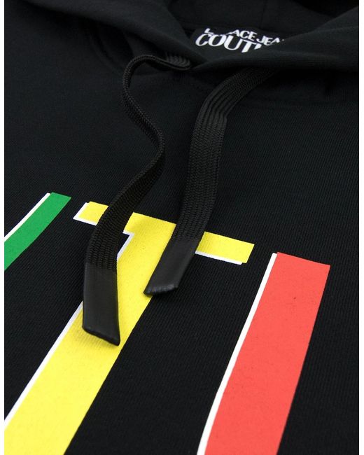 Versace Black Jeans Couture Logo Hoody for men