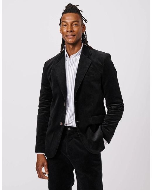 aubi Black Pasmore Cord Jacket for men