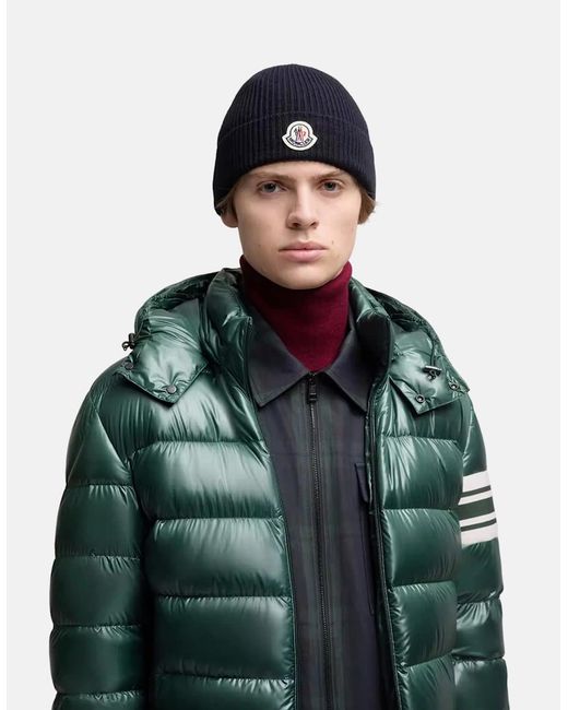 Moncler Blue Archive Logo Hat for men