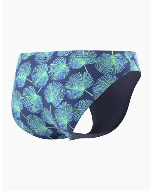 Speedo Blue Beachstar Palm Leaf All-Over Print Swim Briefs for men