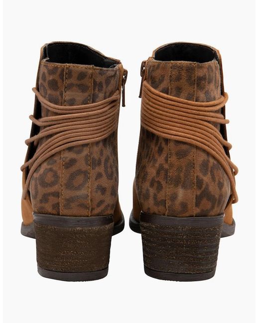 Lotus Brown Etta Ankle Boots