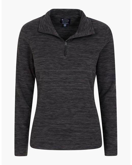 Mountain Warehouse Black Ladies Snowdon Melange Fleece Top