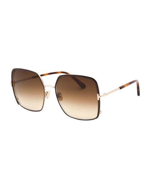Tom Ford Brown Gradient Lens Shiny Dark Sunglasses