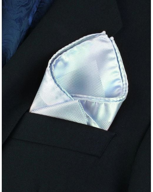 McQueen Blue Pocket Square for men