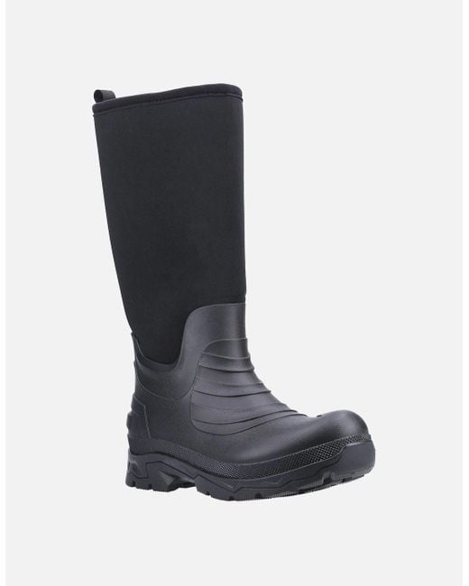 Cotswold Black Kenwood Wellingtons for men