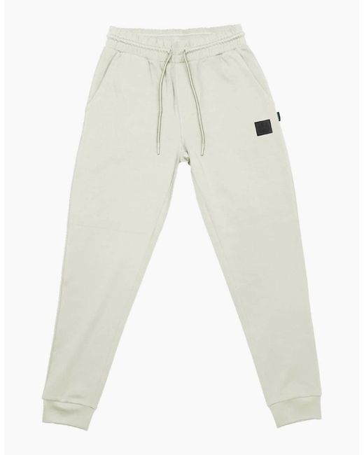 Aquascutum White Solid Patterned Tapered Fit Slim Joggers for men