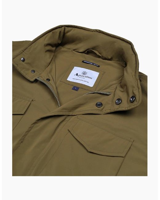 Aquascutum Green Active Stretch M-65 Army Jacket for men