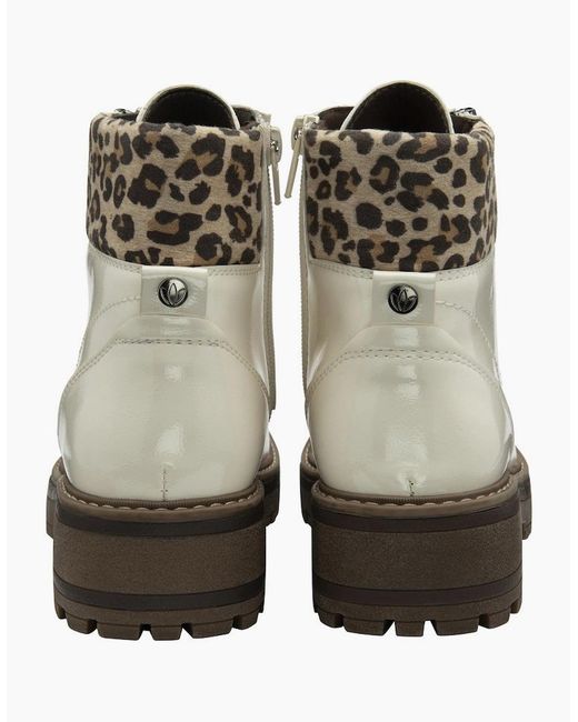 Lotus White Myleen Ankle Boots