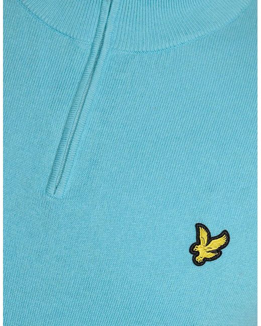 Lyle & Scott Blue Performance 1/4 Zip Jumper for men