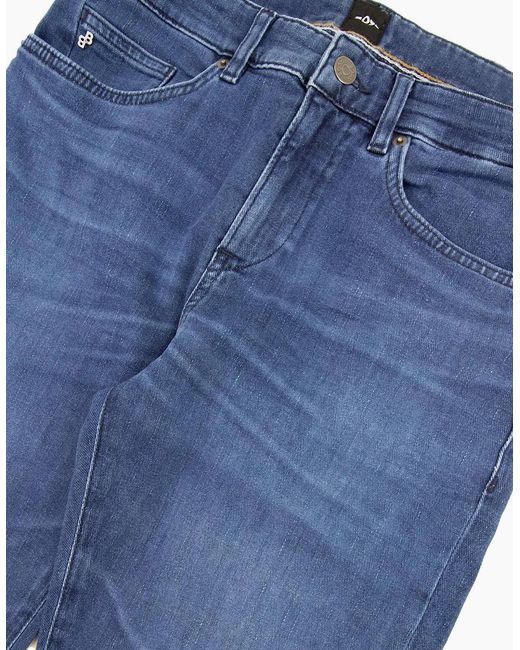 Boss Blue Delaware3-1 Slim Fit Jean Dark 416 for men