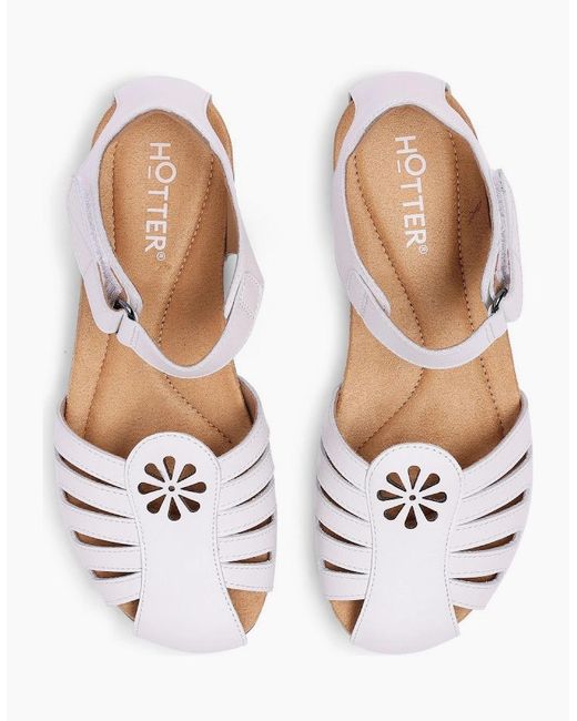 Hotter White Dinaric Sandals
