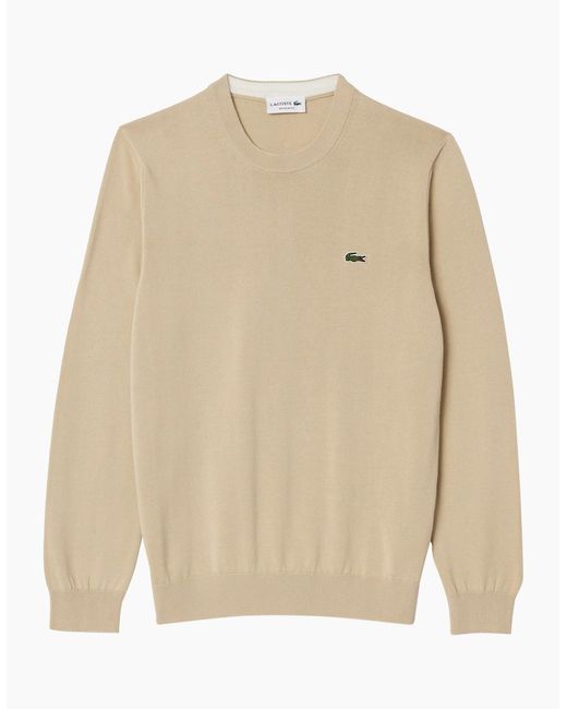 Lacoste Natural Ah1985 Cotton Crew Knit for men