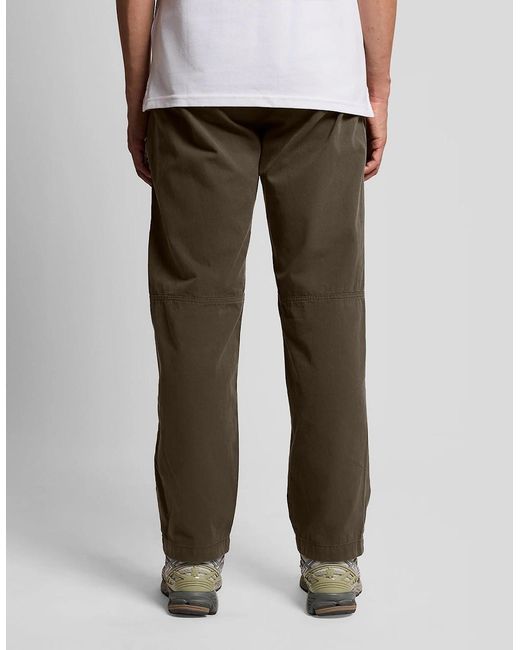 Lyle & Scott White Washed Cotton Trousers for men