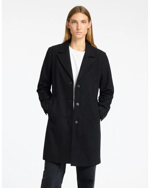 SELECTED Black Femme New Alma Wool Coat