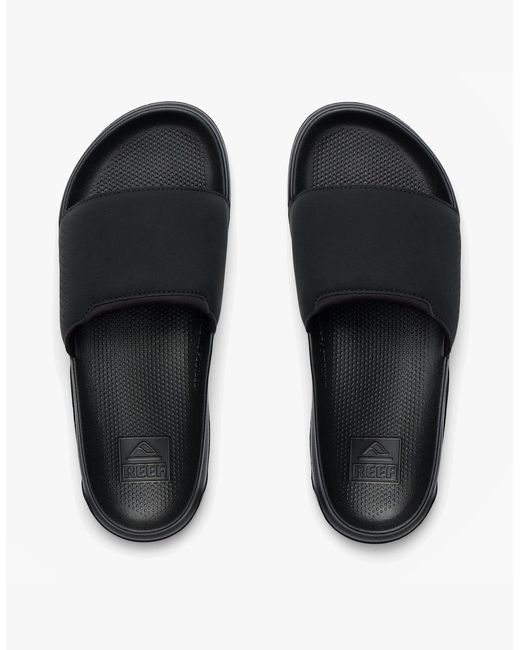 Reef Black Tailslide Sliders for men