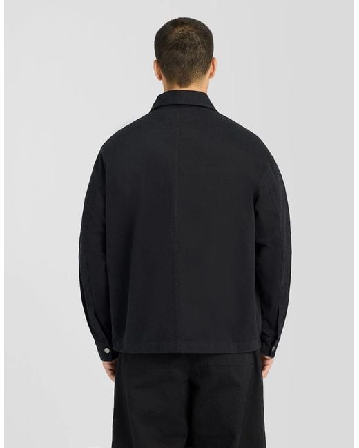 Lyle & Scott Black Lightweight Washed Overshirt for men