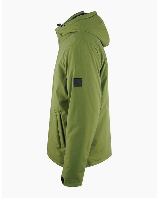 Iceberg Green Ice Plain Hooded Jacket for men