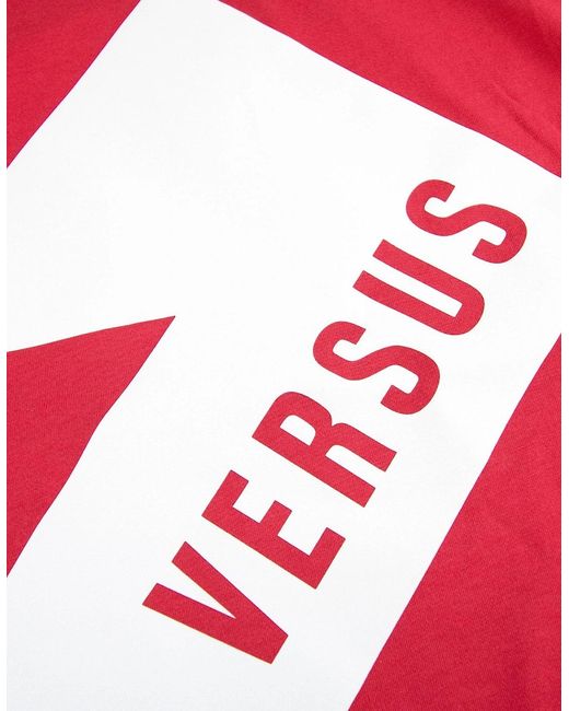 Versus  Pink Versace Versus Printed Logo T Shirt for men