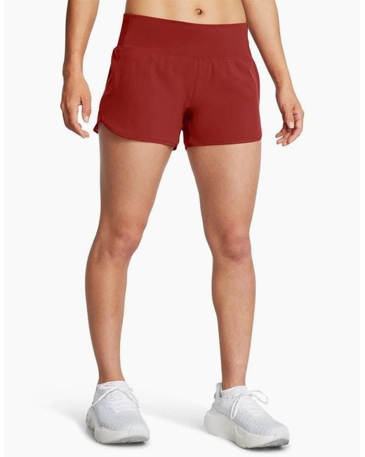 Under Armour Red Launch Pro 3 Running Shorts With Elasticated Waistband