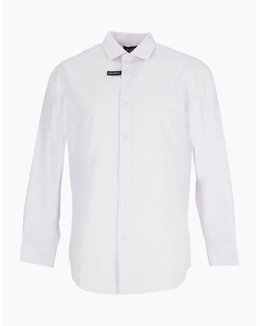 Scotch & Soda White Pattern Shirt for men