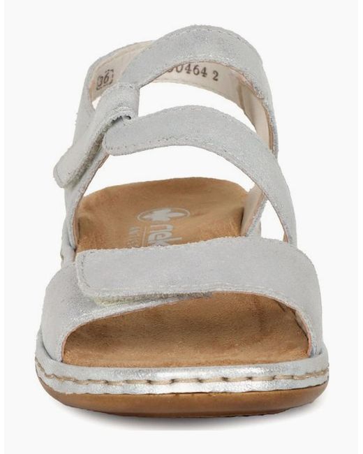 Rieker White Sphere Riptape Sandals