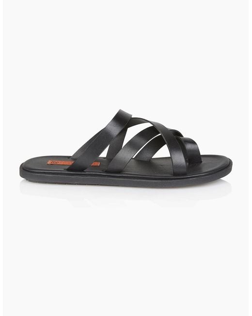 Silver Street London Black Crouchend Sandals for men