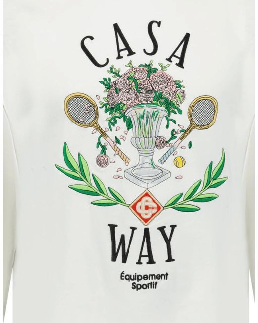 Casablanca White 'Casa Way' Graphic Print Sweatshirt for men