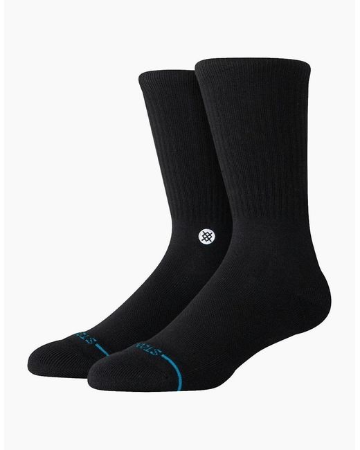 Stance Black Icon Crew Socks for men