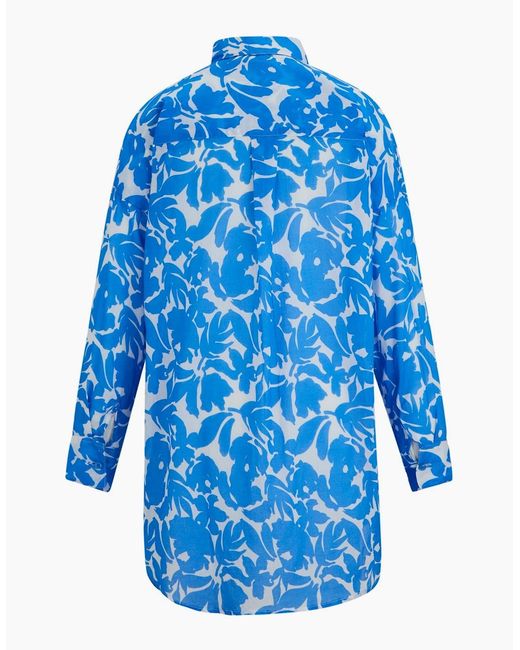 Regatta Blue Ladies Flower Shirt