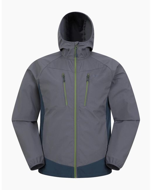 Mountain Warehouse Blue Ambit Lightweight Soft Shell Jacket for men