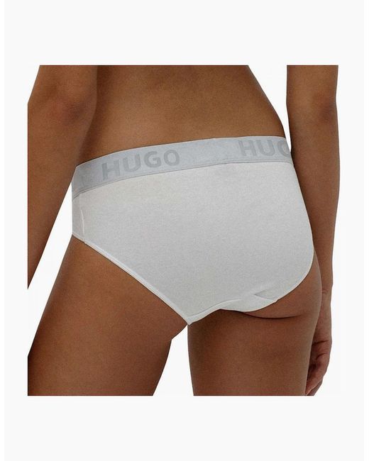 Boss White Sporty Logo Brief