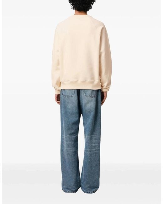 AMI Natural Heart Patch Sweatshirt Cream for men