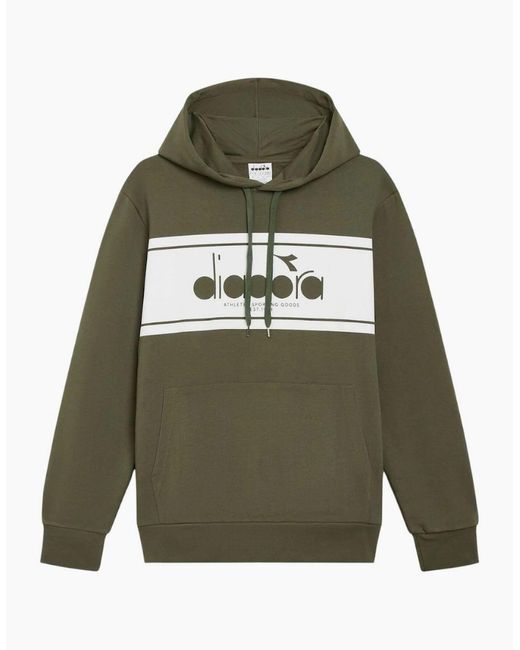 Diadora Green Logo Rifle Hoodie for men