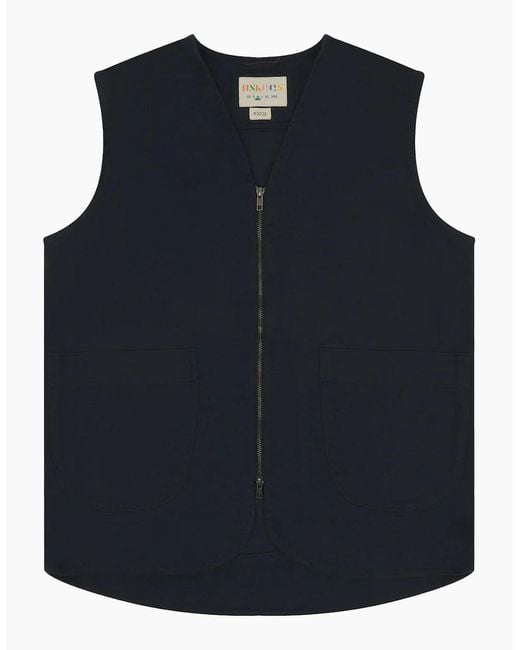 Uskees Blueberry #3036 Drill Zip-Up Vest for men