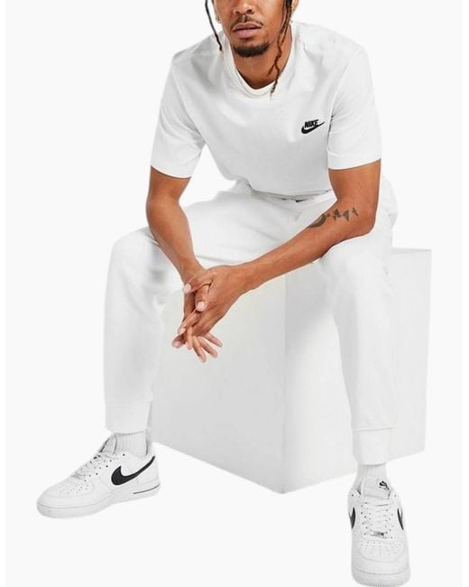 Nike White Ar4997 Club T Shirts Cotton for men