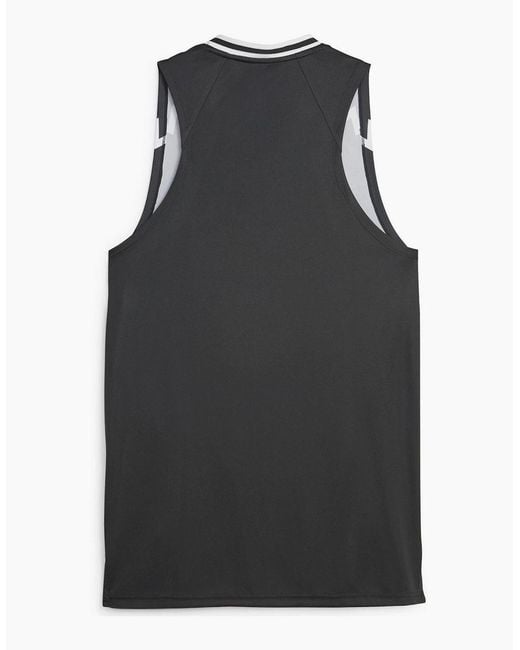 PUMA Black Hoops Team Game Performance Basketball Jersey for men