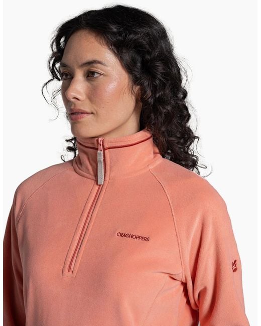 Craghoppers Orange Ladies Nation Trust Miska Half Zip Fleece Top