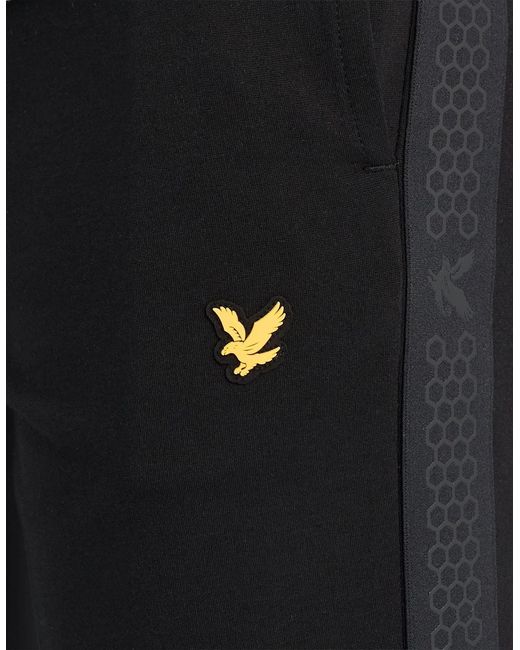 Lyle & Scott Black Padel Taped Joggers for men