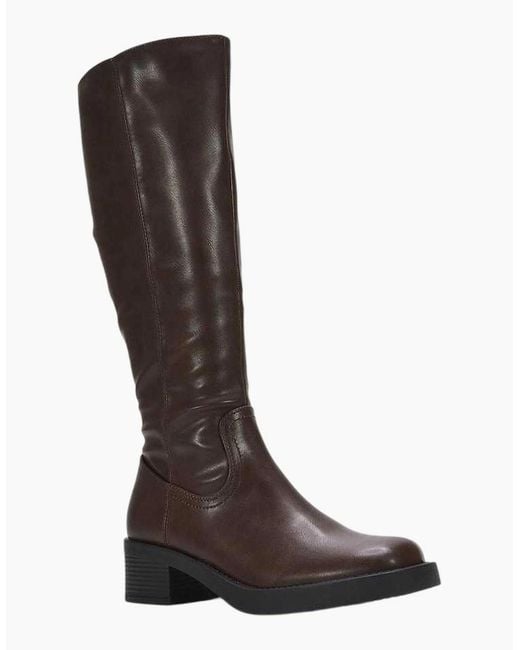 XY London Brown Ladies Nyx Knee-High Riding Boots