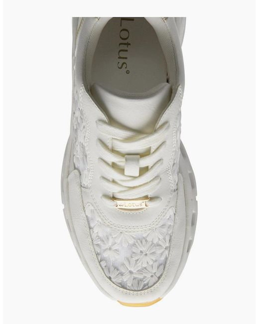 Lotus White Flossie Trainers