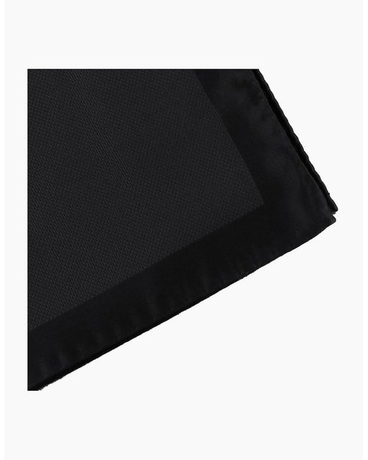 McQueen Black Pocket Square for men