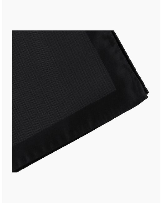 McQueen Black Pocket Square for men