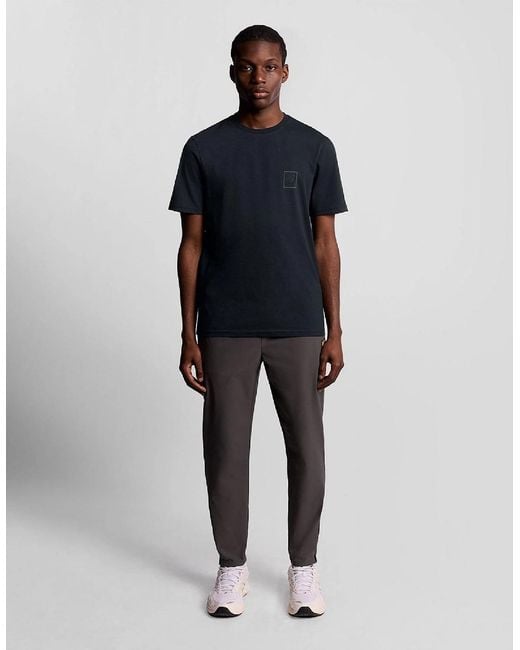 Lyle & Scott Blue Logo Graphic T Shirt for men