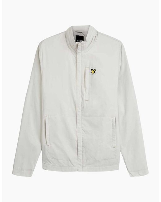 Lyle & Scott Gray Lyle & Scott Jk1220V Funnel Neck Jacket Casual Padded Lightweight Warm Coat for men