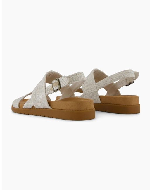 TOMS White Marin Textile Natural Standard Sandals