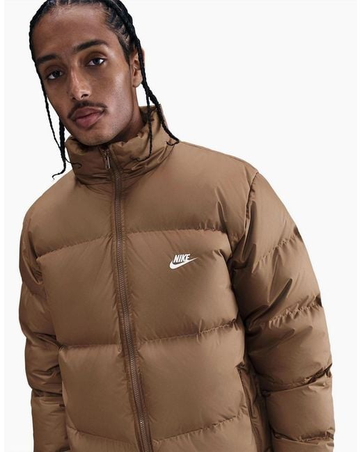 Nike Brown Therma Fit Club Puffer Jacket for men