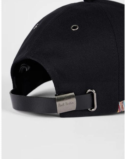 Paul Smith Black Signature Trim Cap 79 for men