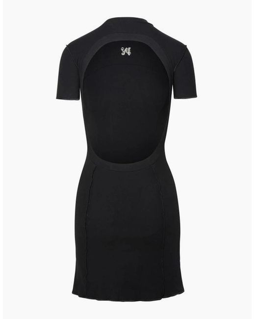 Palm Angels Black Monogram Mini Dress