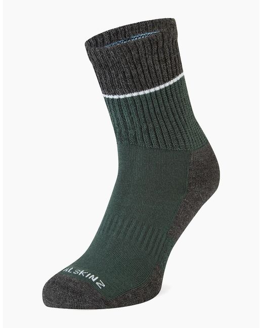 SealSkinz Green Solo Quick Drying Temperature Regulating Mid Length Sock for men